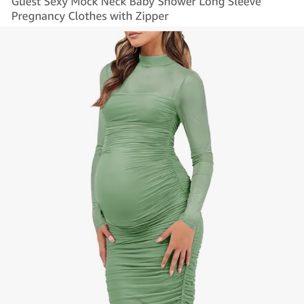 Size small sage green maternity dress size small.